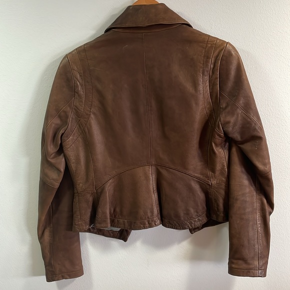Banana Republic Leather Fitted Jacket - Picture 3 of 13